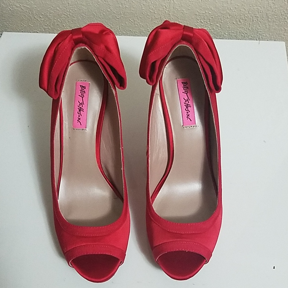 Betsey Johnson Casey peep toe pumps